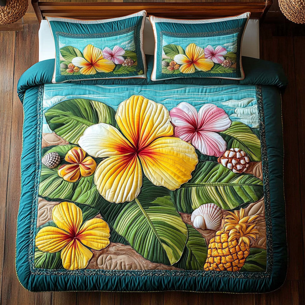 Plumeria Coastal WY1306041CL Duvet Cover Set