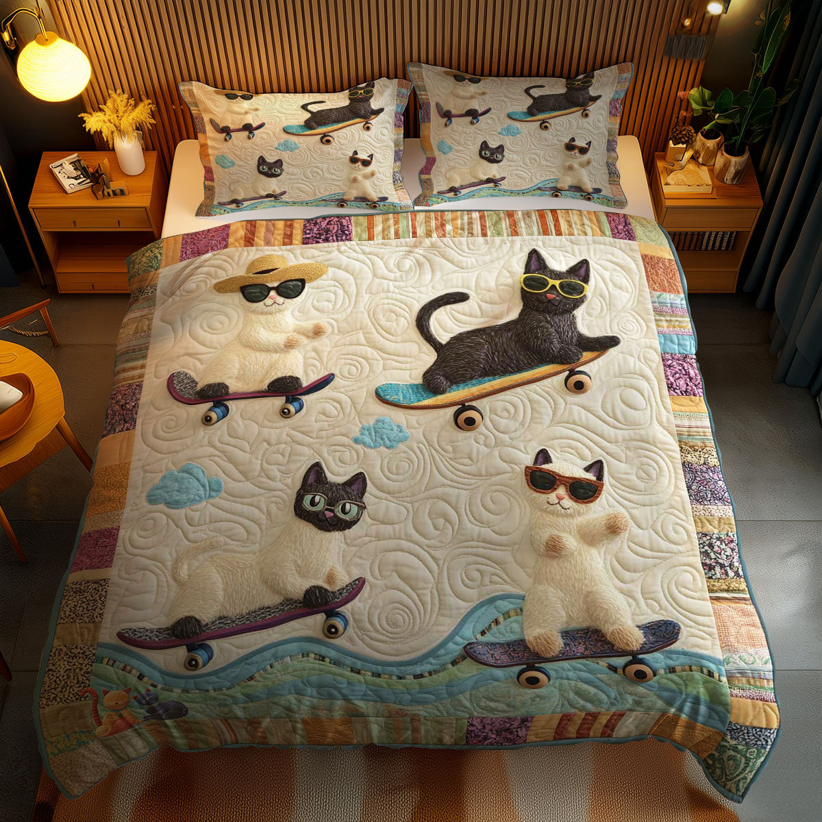 Siamese Skaters WN2311059CL Duvet Cover Set