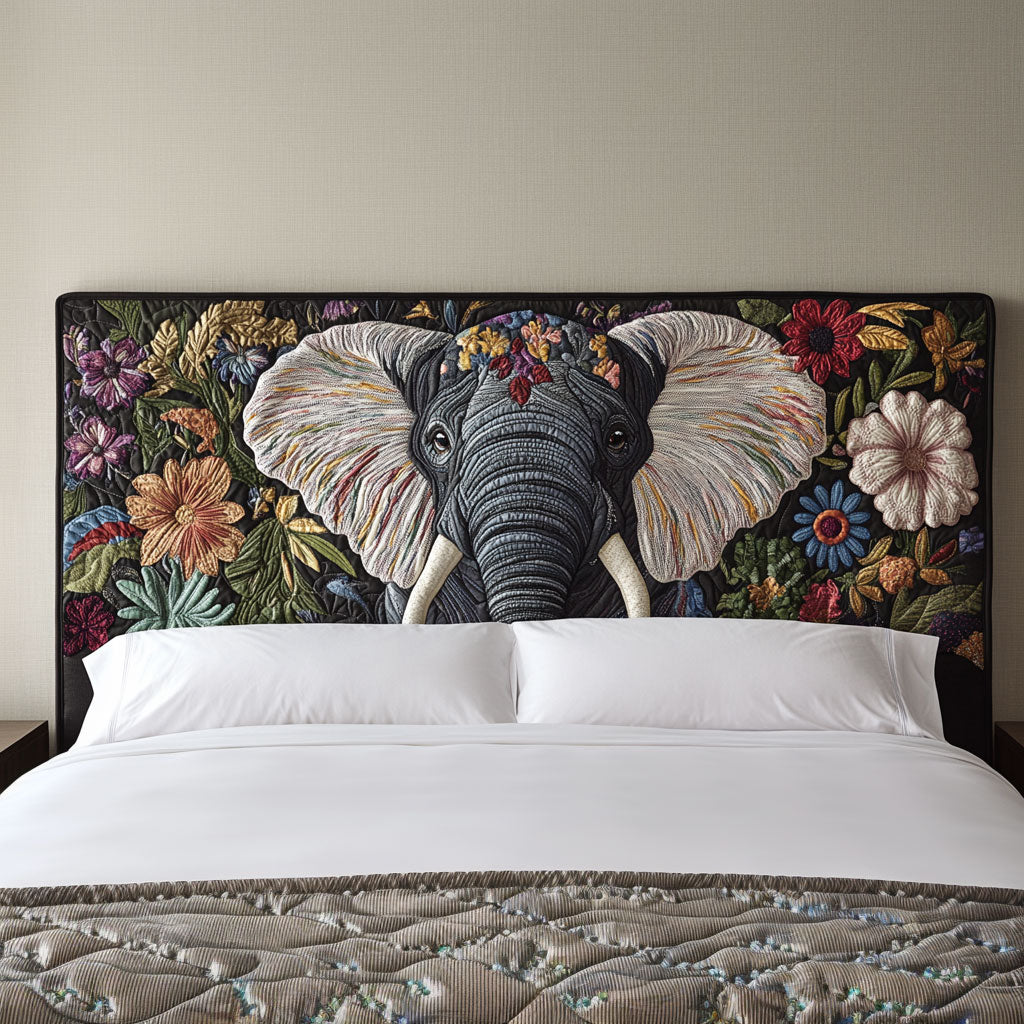 Blooming Elephant QA3012013CL Quilted Headboard Slipcover