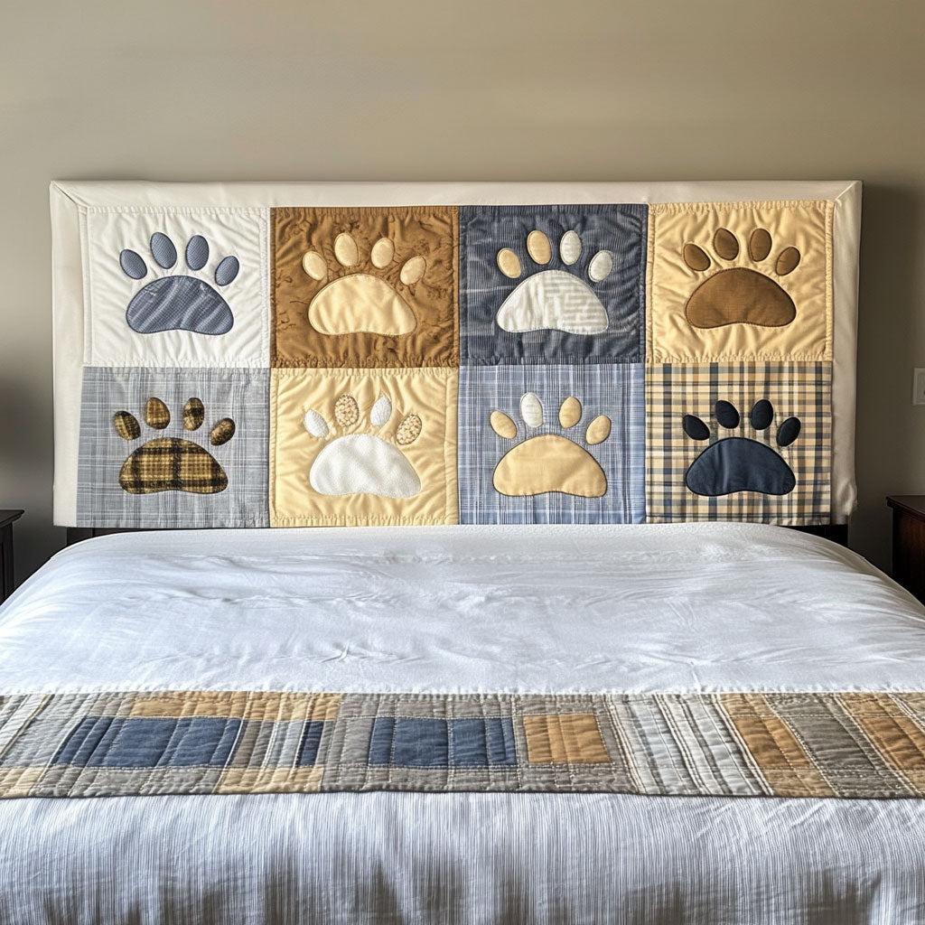 Harmony Dog Paw WN1712011CL Quilted Headboard Slipcover