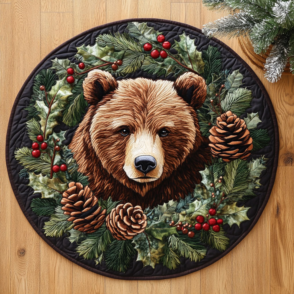 Brown Bear CW3105609CL Quilted Round Mat