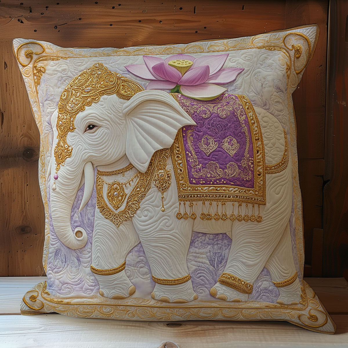White Elephant Lotus WY1102157CL Quilt Pillow Case