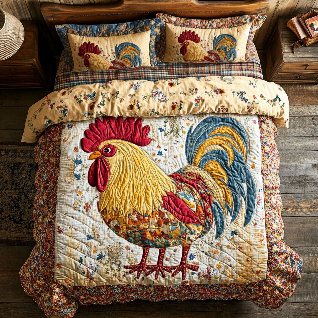Colorful Rooster WY1402053CL Duvet Cover Set