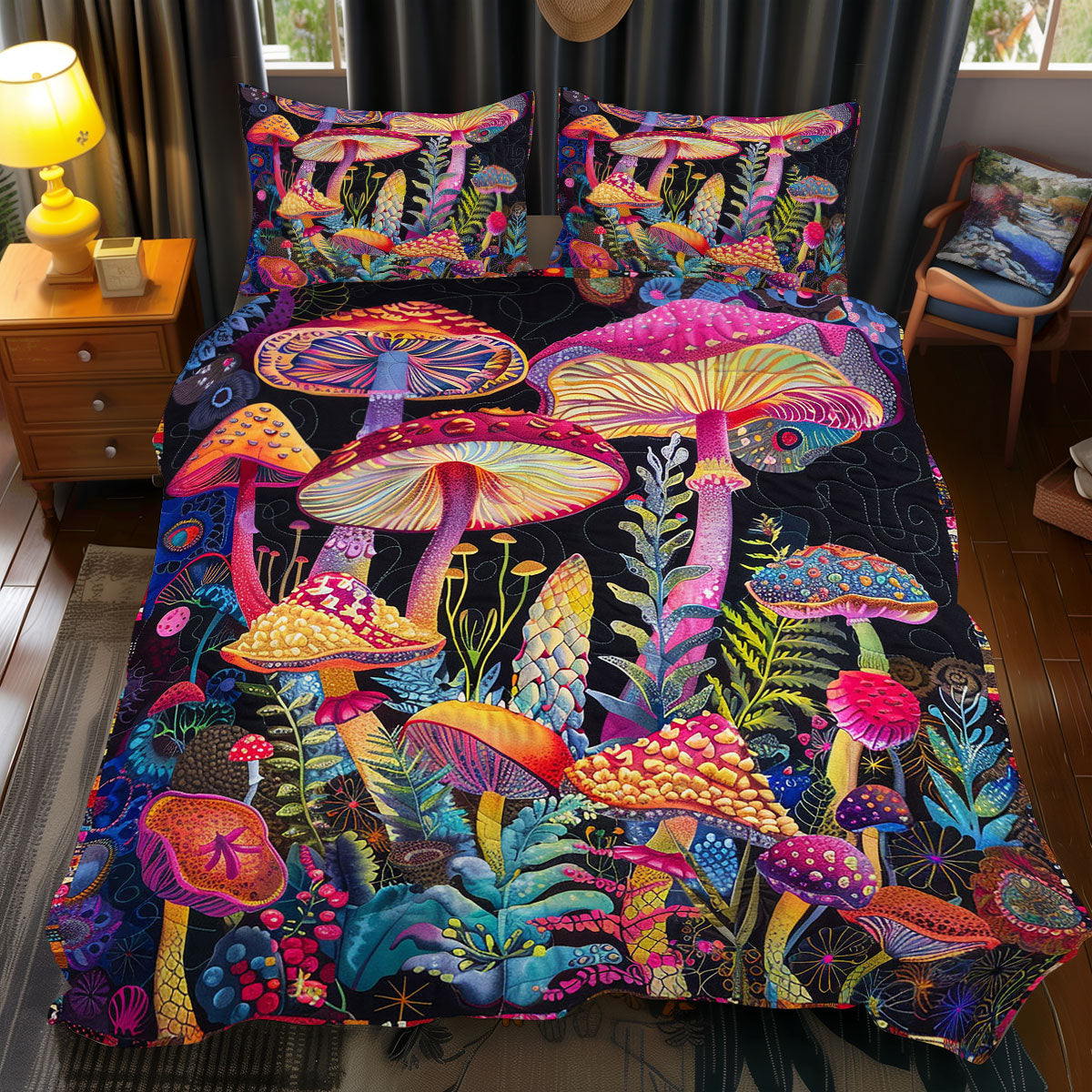 Hippie Mushroom WJ2112044CL Duvet Cover Set