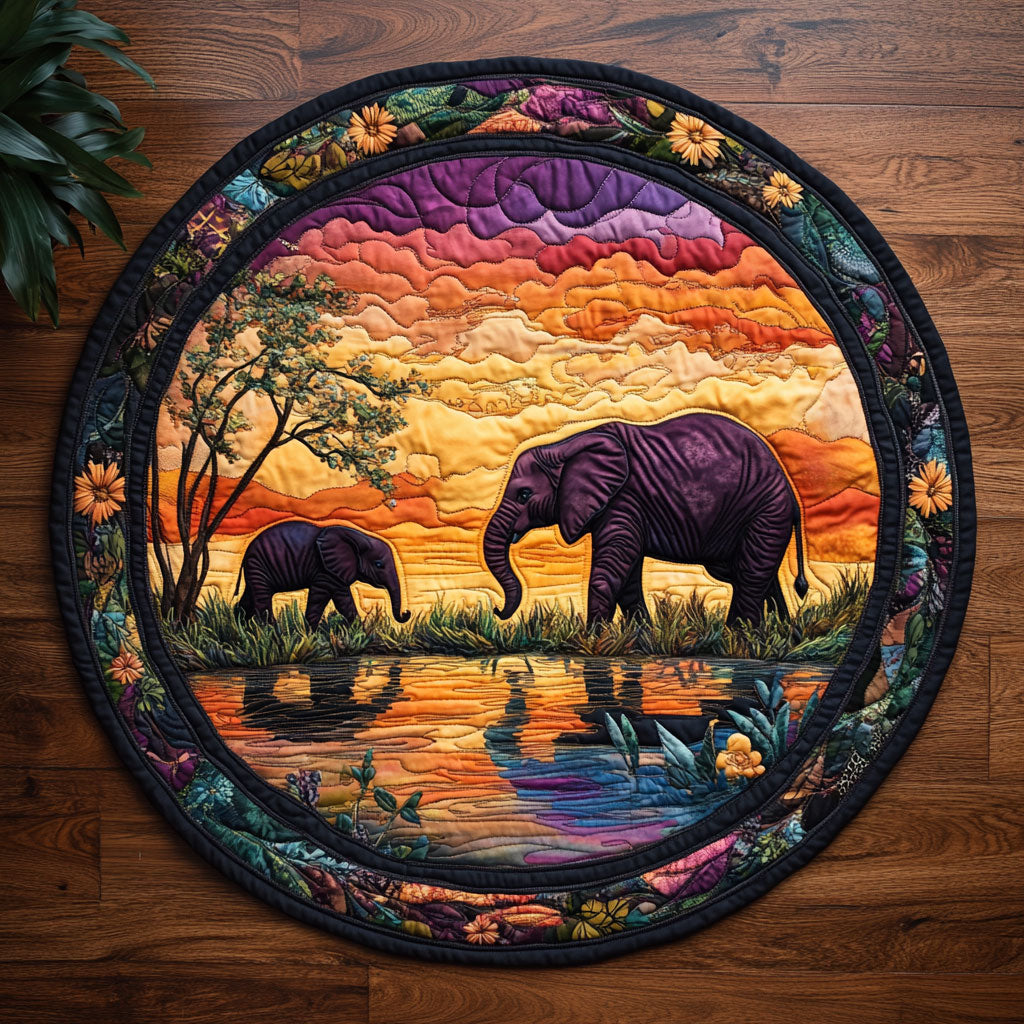 Momma Heart CM2804032CL Quilted Round Mat
