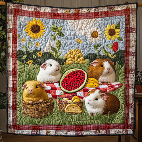 Guinea Pig Garden Party WY2308021CL Quilt