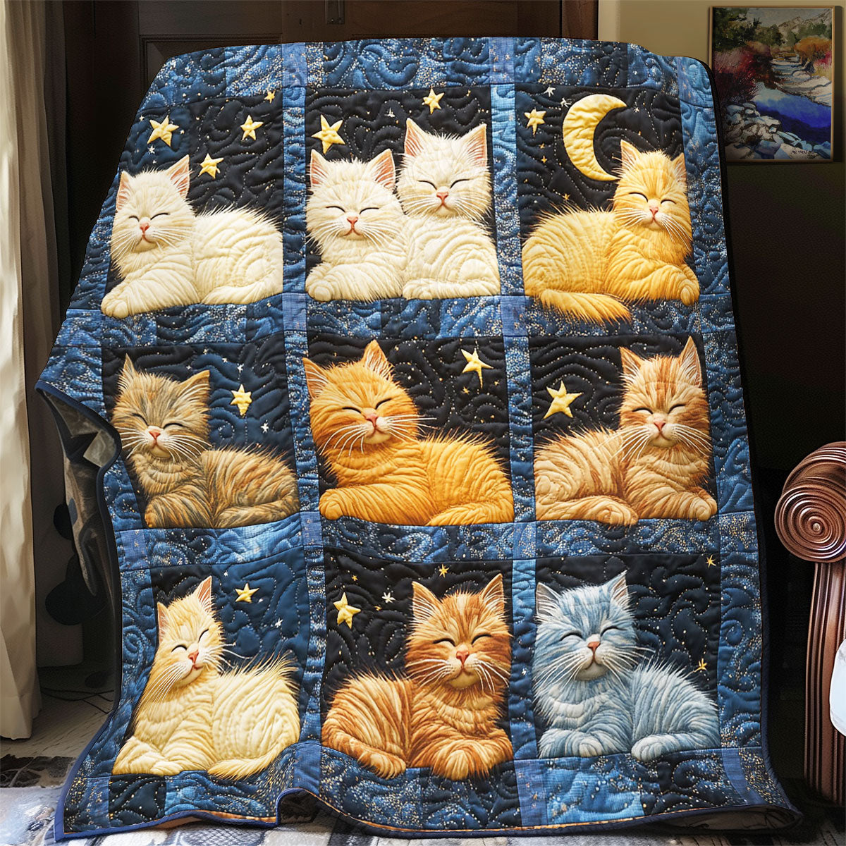 Cute Sleeping Cat WY2102018CL Quilt