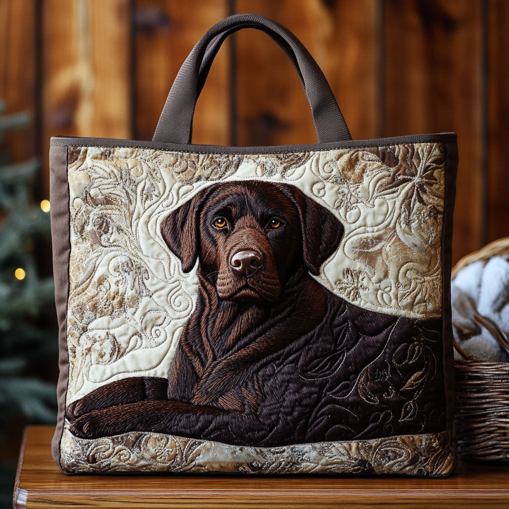 Winter Labrador CW3010026CL Quilted Tote Bag