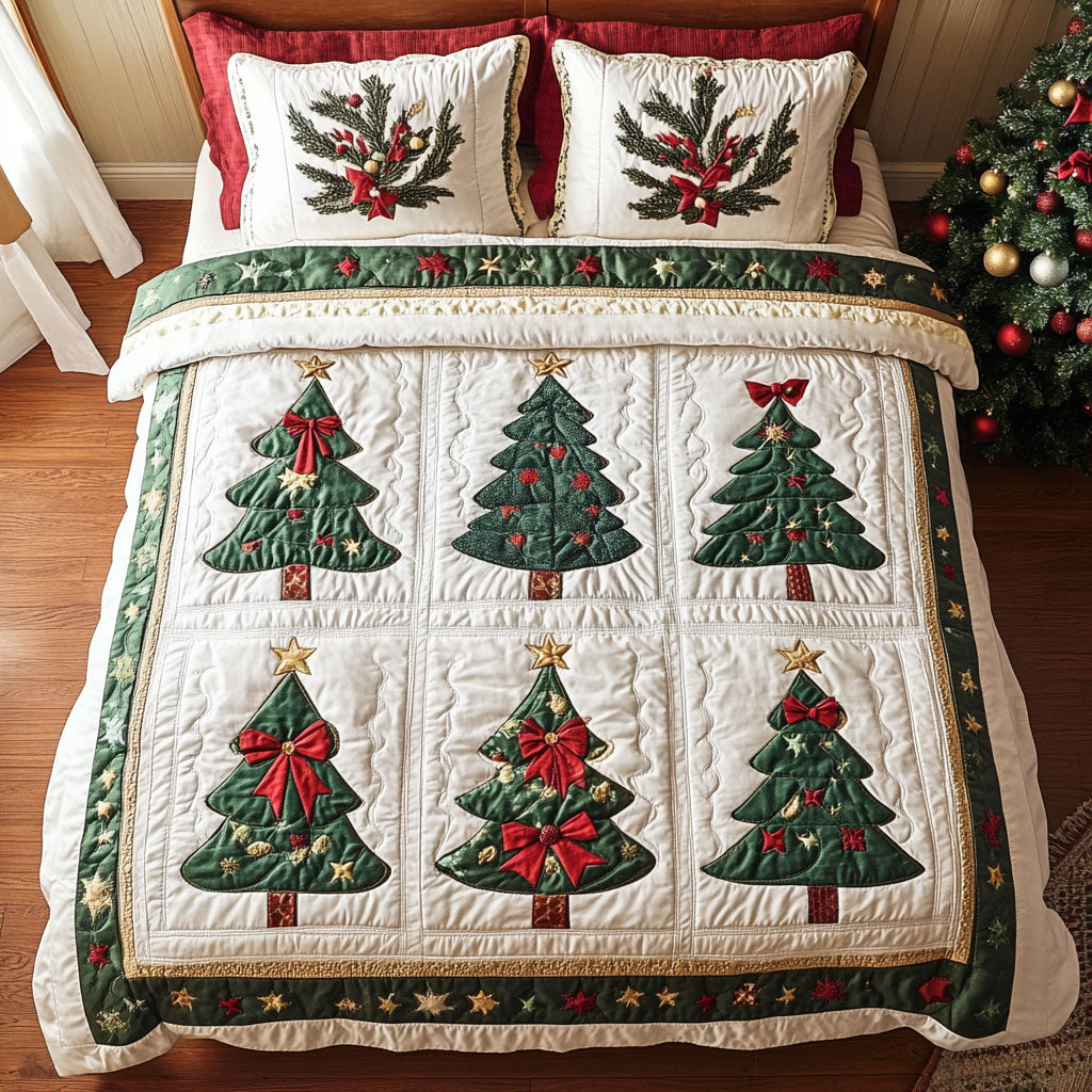 Vintage Christmas Tree CW1211085CL Duvet Cover Set