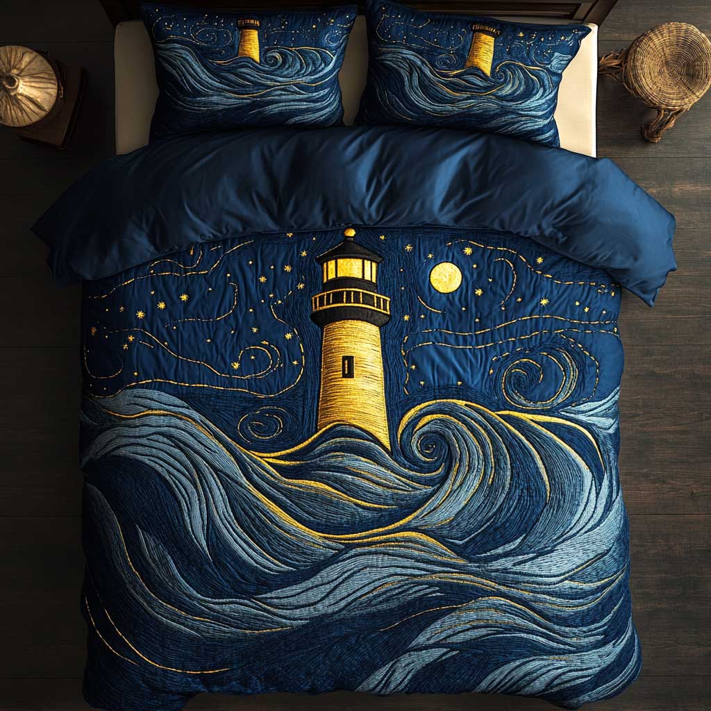 Waves And Lighthouse WN1903148CL Duvet Cover Set