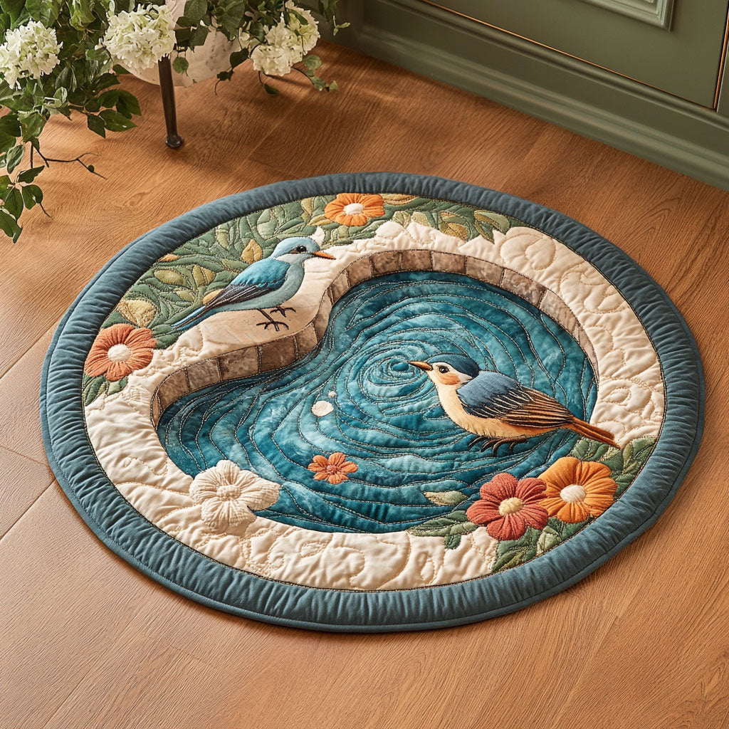 Ripples And Petals CP0306013CL Quilted Round Mat