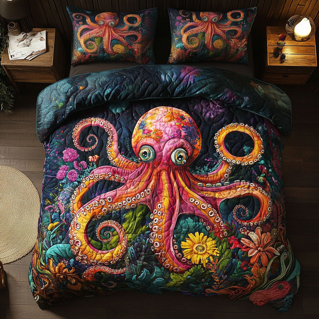 Floral Octopus WY2702006CL Duvet Cover Set