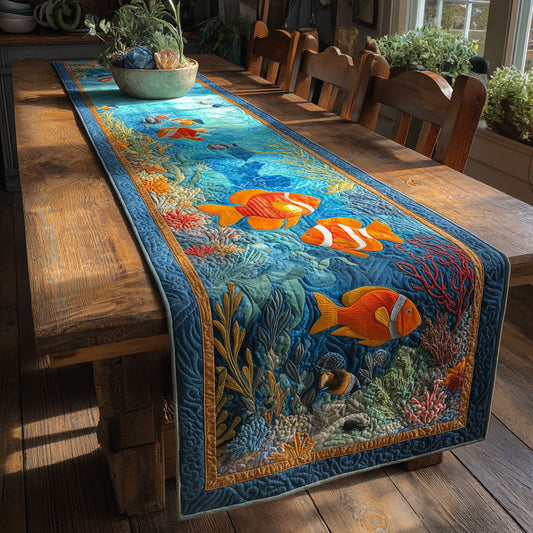 Marine Life CW1006037CL Quilted Table Runner