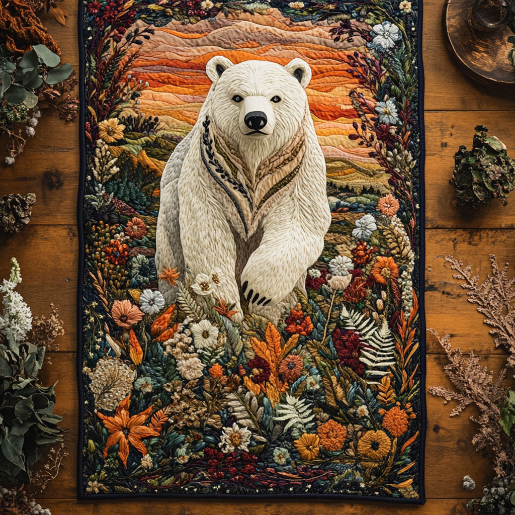 Frosted Bear Dreams WN2406023CL Quilted Table Runner