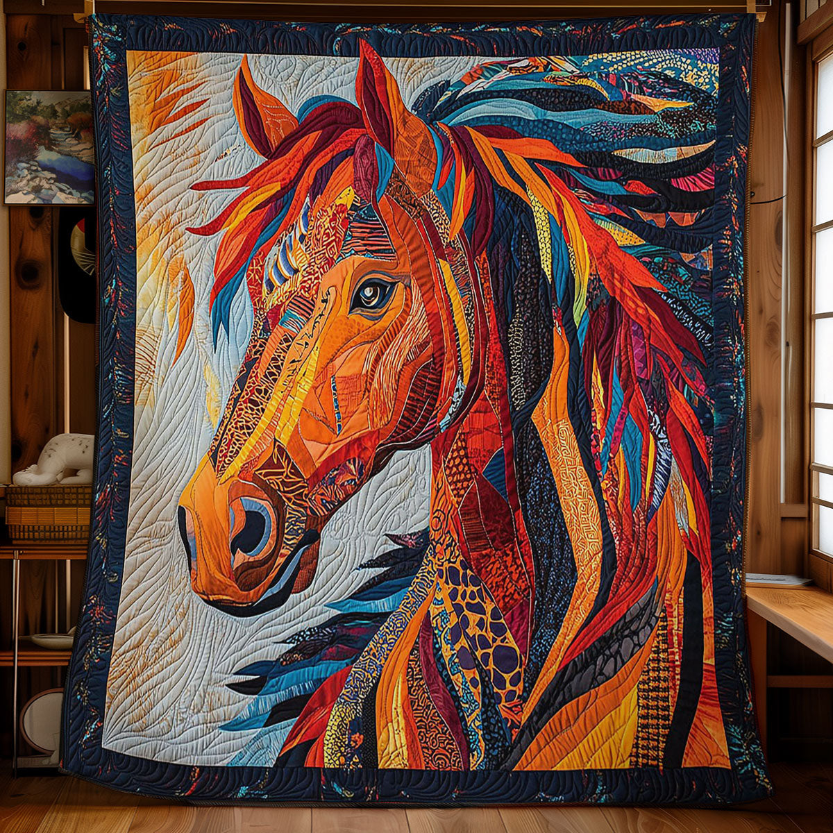 Horse Native American CW2504044CL Quilt