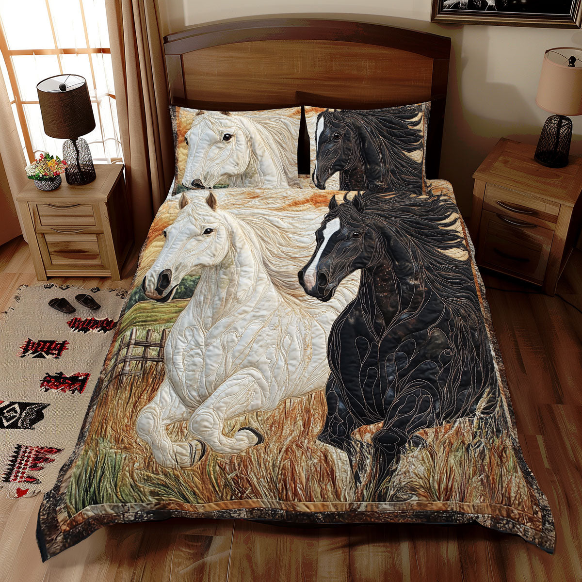 Running Horses WU2612005CL Duvet Cover Set