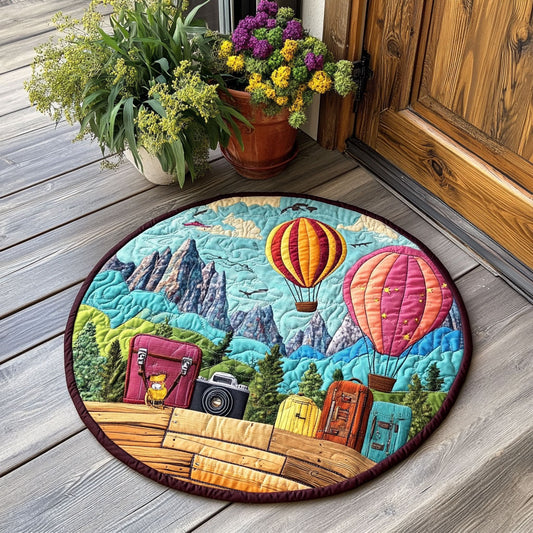 Around the World CW1805029CL Quilted Round Mat