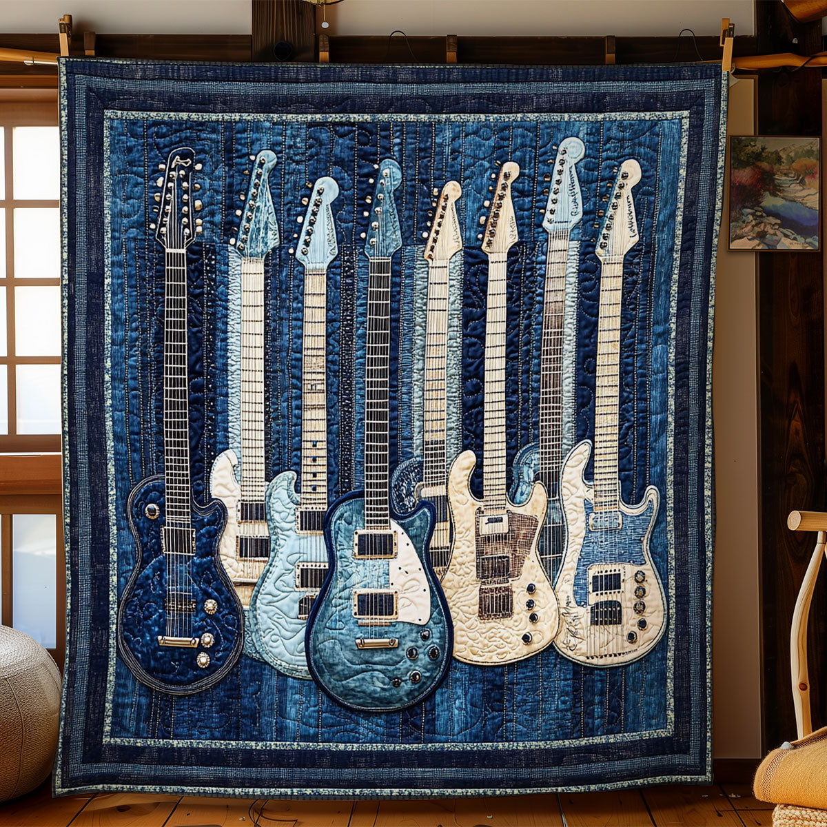 Guitar Bloom WN0407102CL Quilt