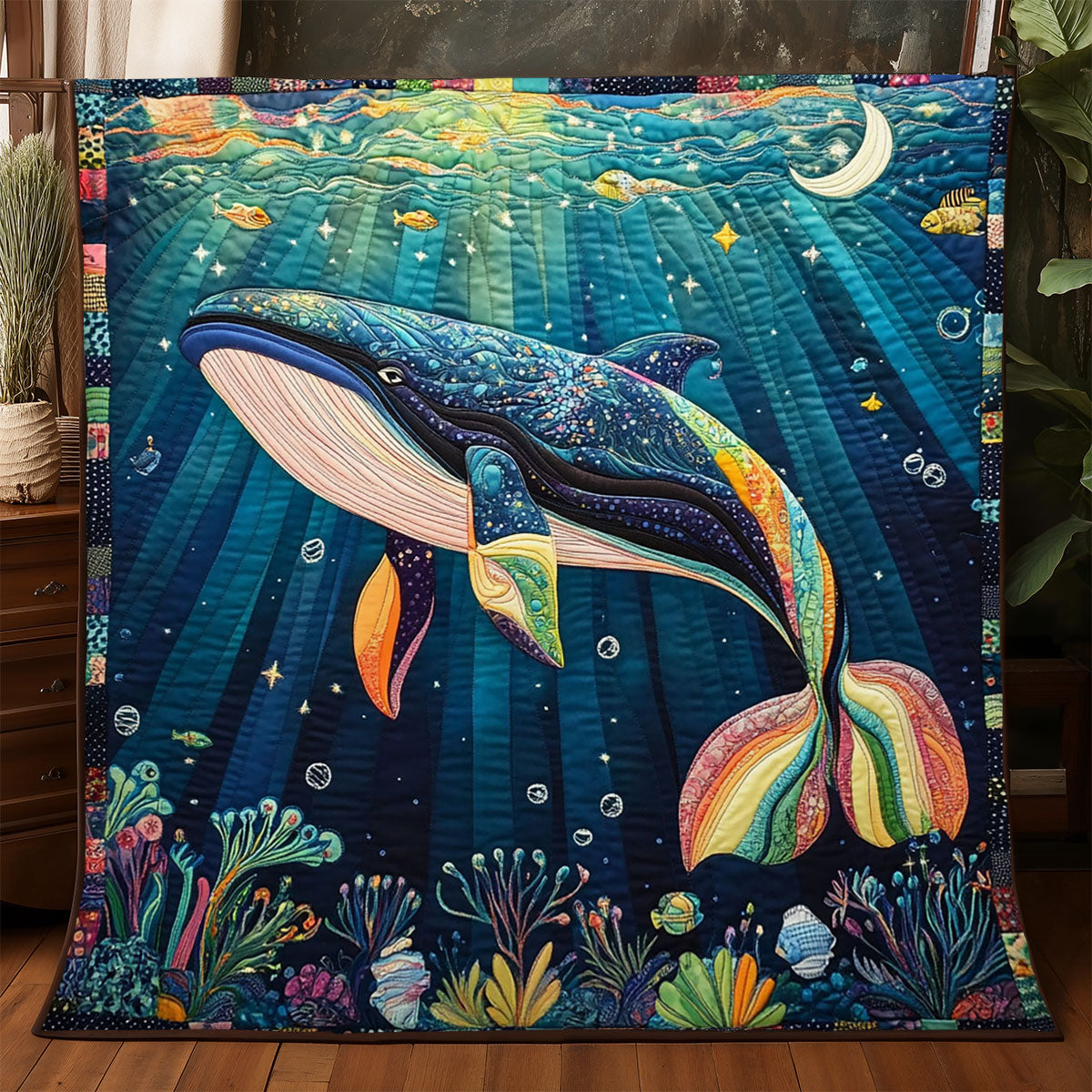 Under The Moon Whale WJ1904017CL Quilt