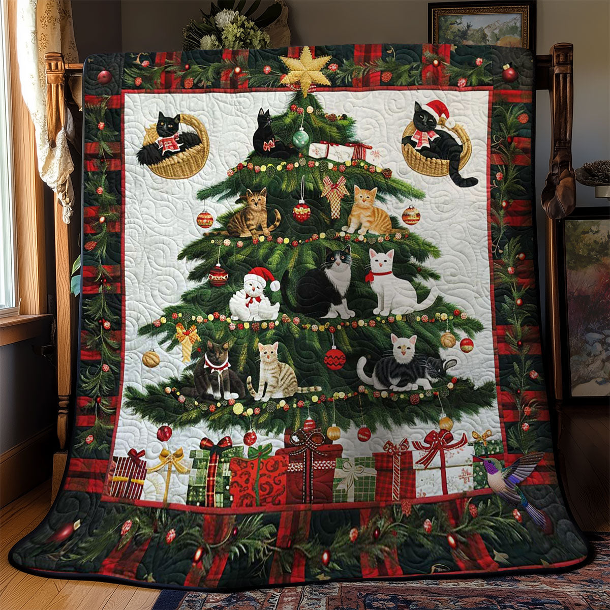 Cat Holiday Magic WN1610062CL Quilt