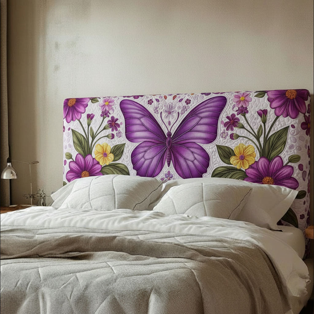 Beautiful Butterfly WJ1012001CL Quilted Headboard Slipcover
