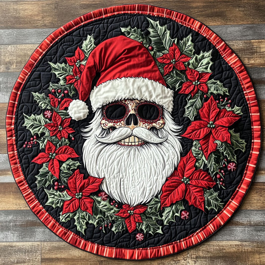 Skull Christmas Joy CW0810041CL Quilted Round Mat