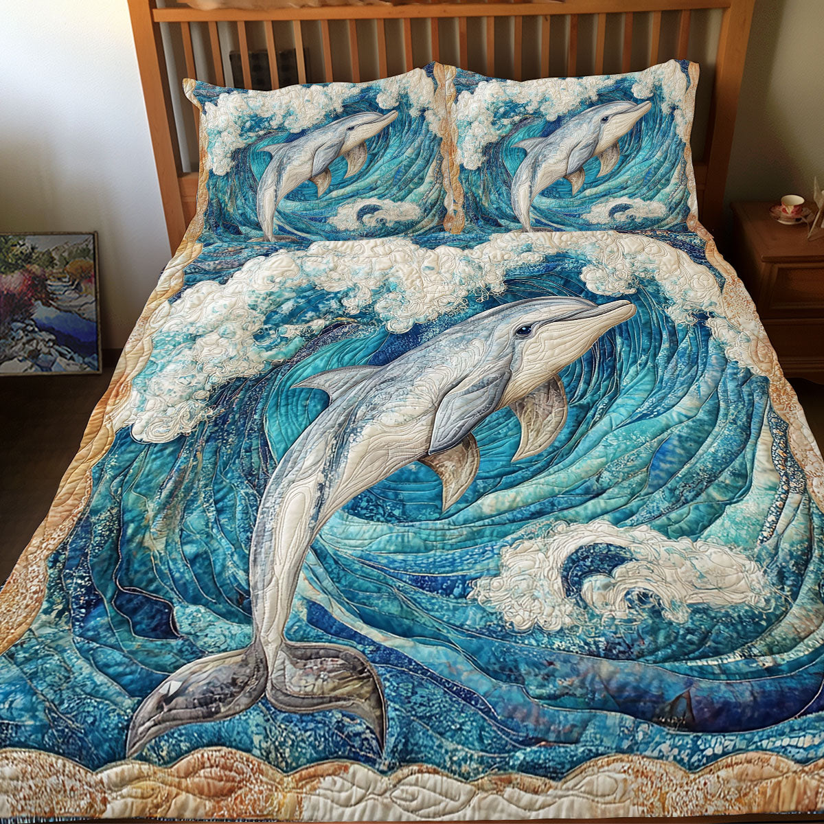Dolphin Ocean WX0412057CL Duvet Cover Set