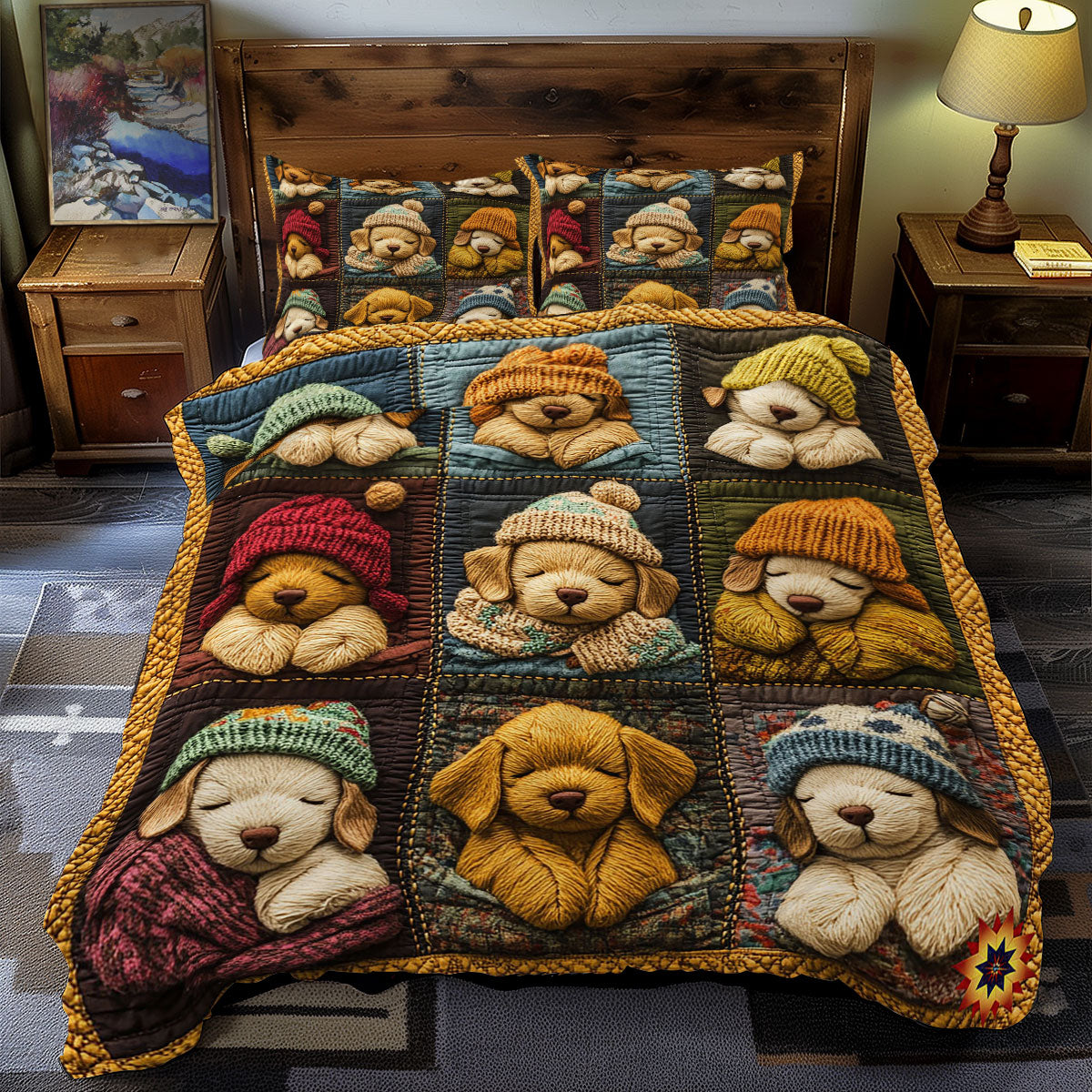 Winter Sleeping Dog WY2811056CL Duvet Cover Set