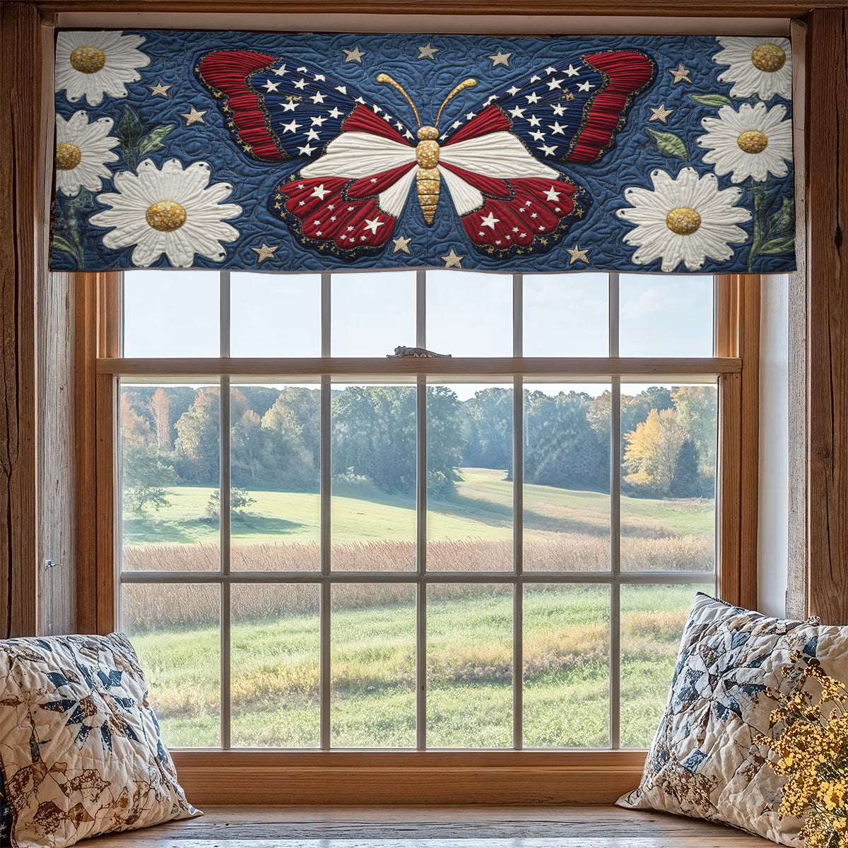 Butterfly Daisy WX2205006CL Quilted Valance