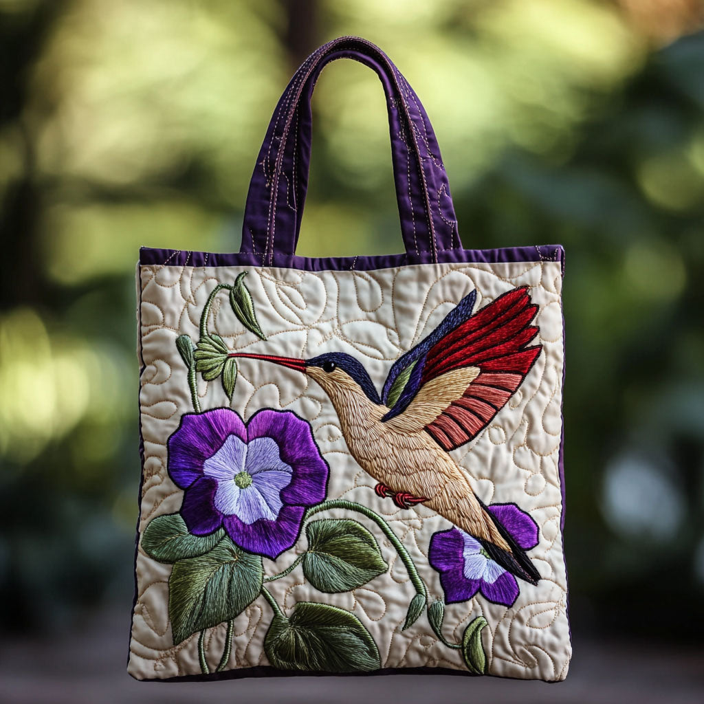 Morning Hummingbird WN2209048CL Quilted Tote Bag
