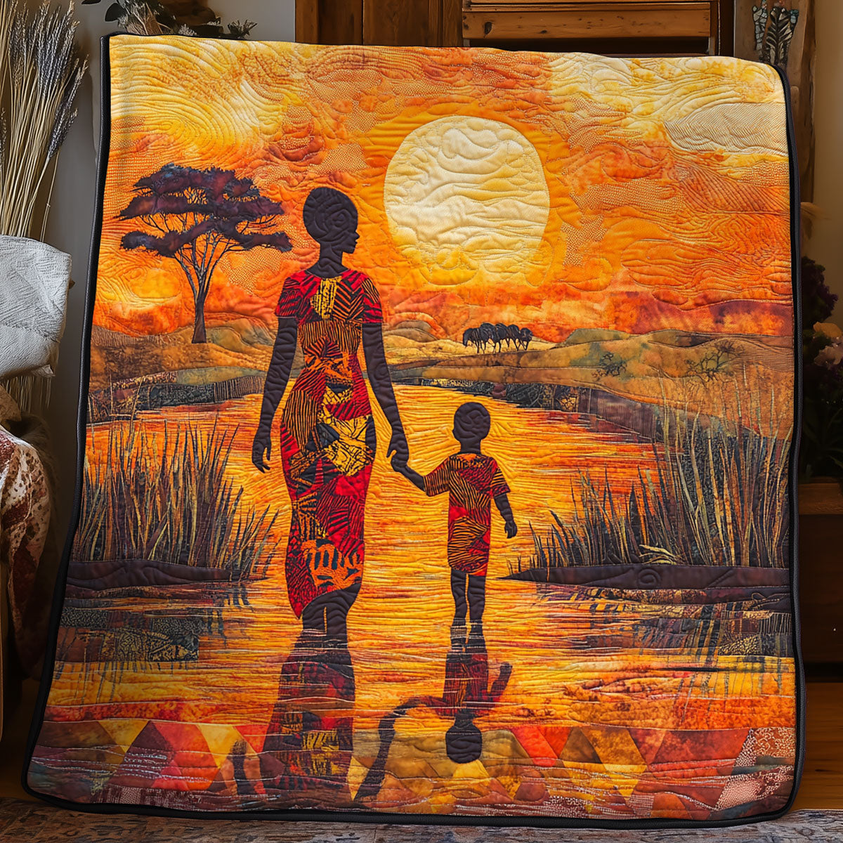 African Woman WX0406002CL Quilt