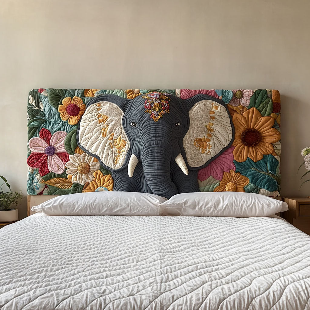 Blooming Elephant QA3012015CL Quilted Headboard Slipcover