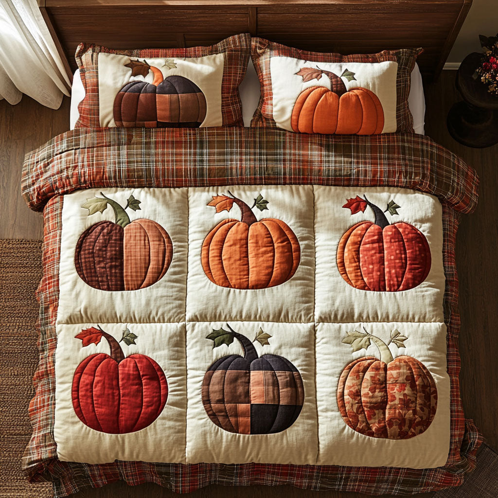 Autumn Harvest Patchwork WY1508005CL Duvet Cover Set