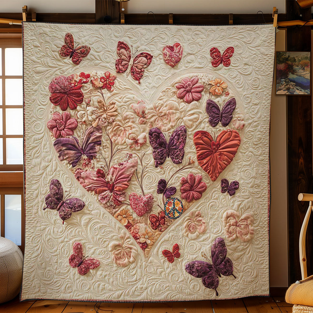 Loving Butterflies WN0712012CL Quilt