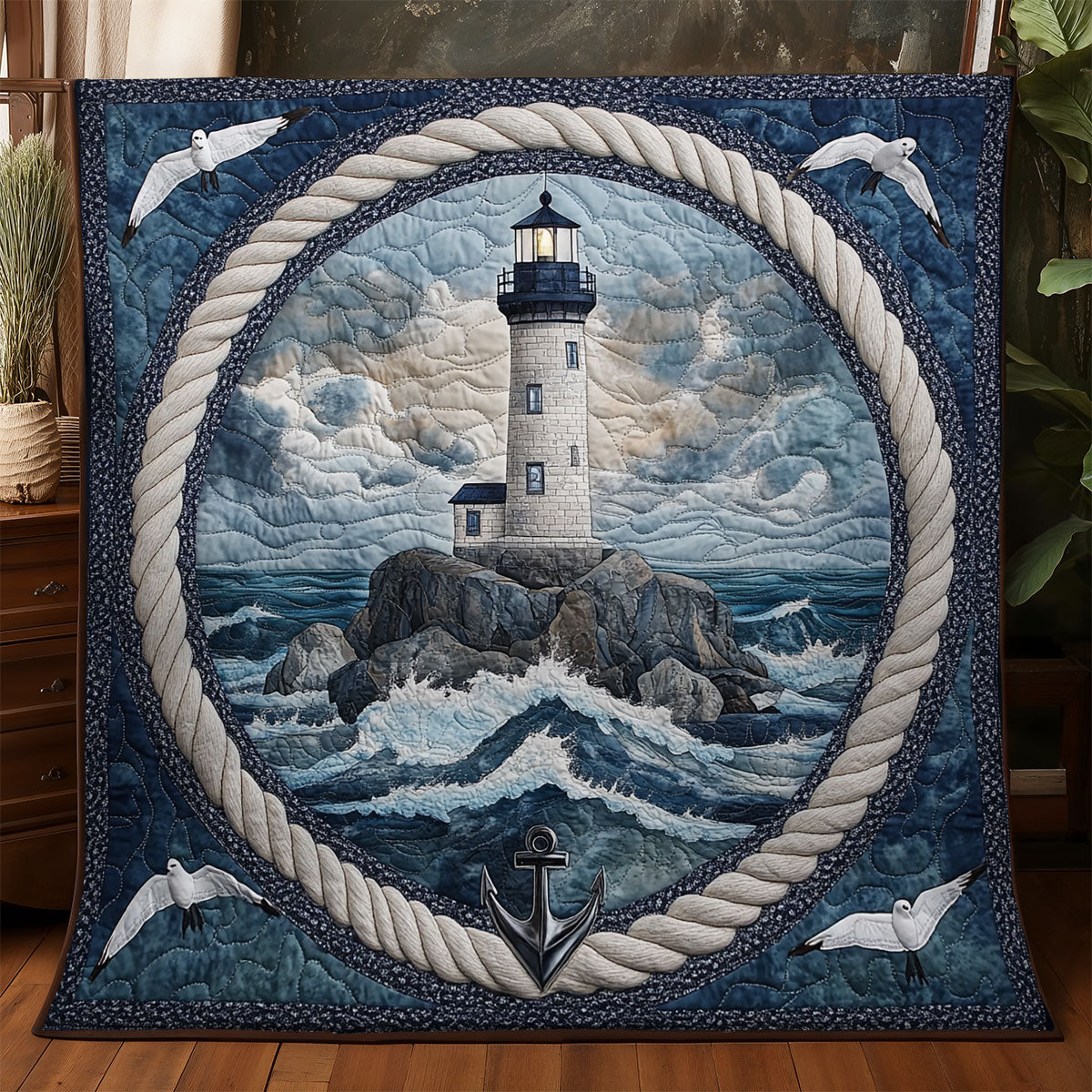Lighthouse Ocean WX3105031CL Quilt