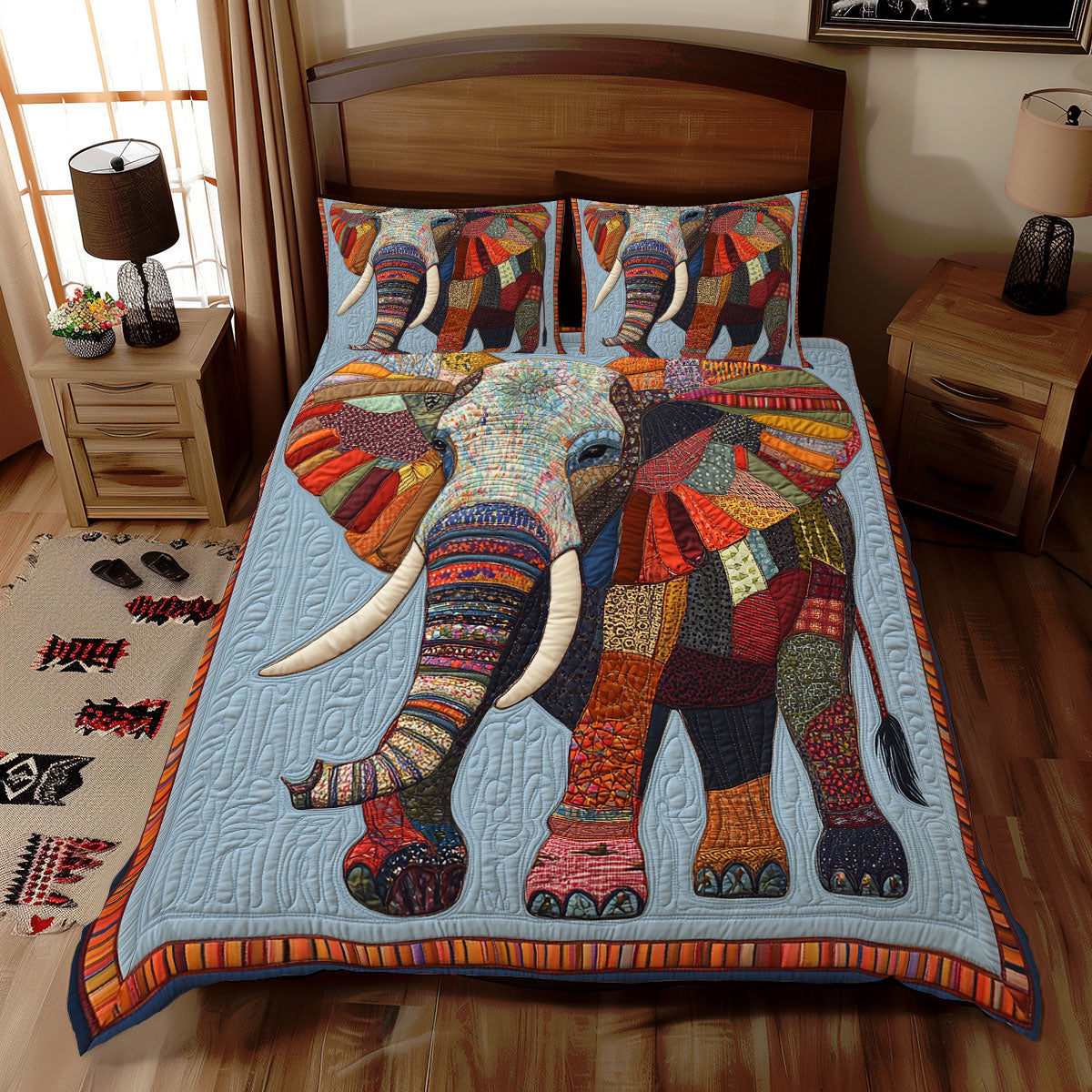 Elephant Colorful WX1212069CL Duvet Cover Set