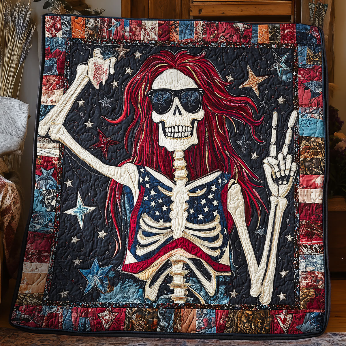 Happy Skull WX0406026CL Quilt