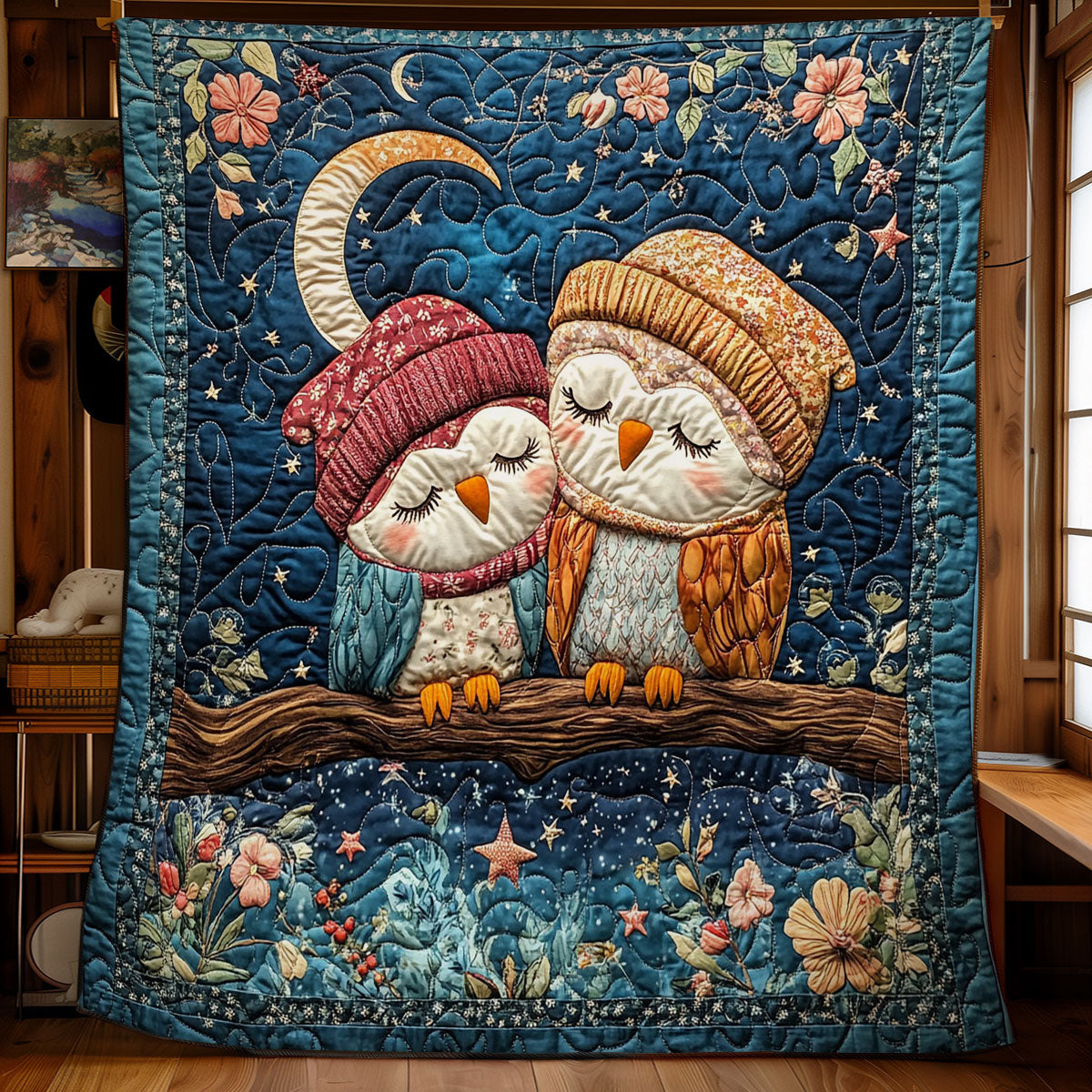 Cozy Night Of Owl WY1801061CL Quilt