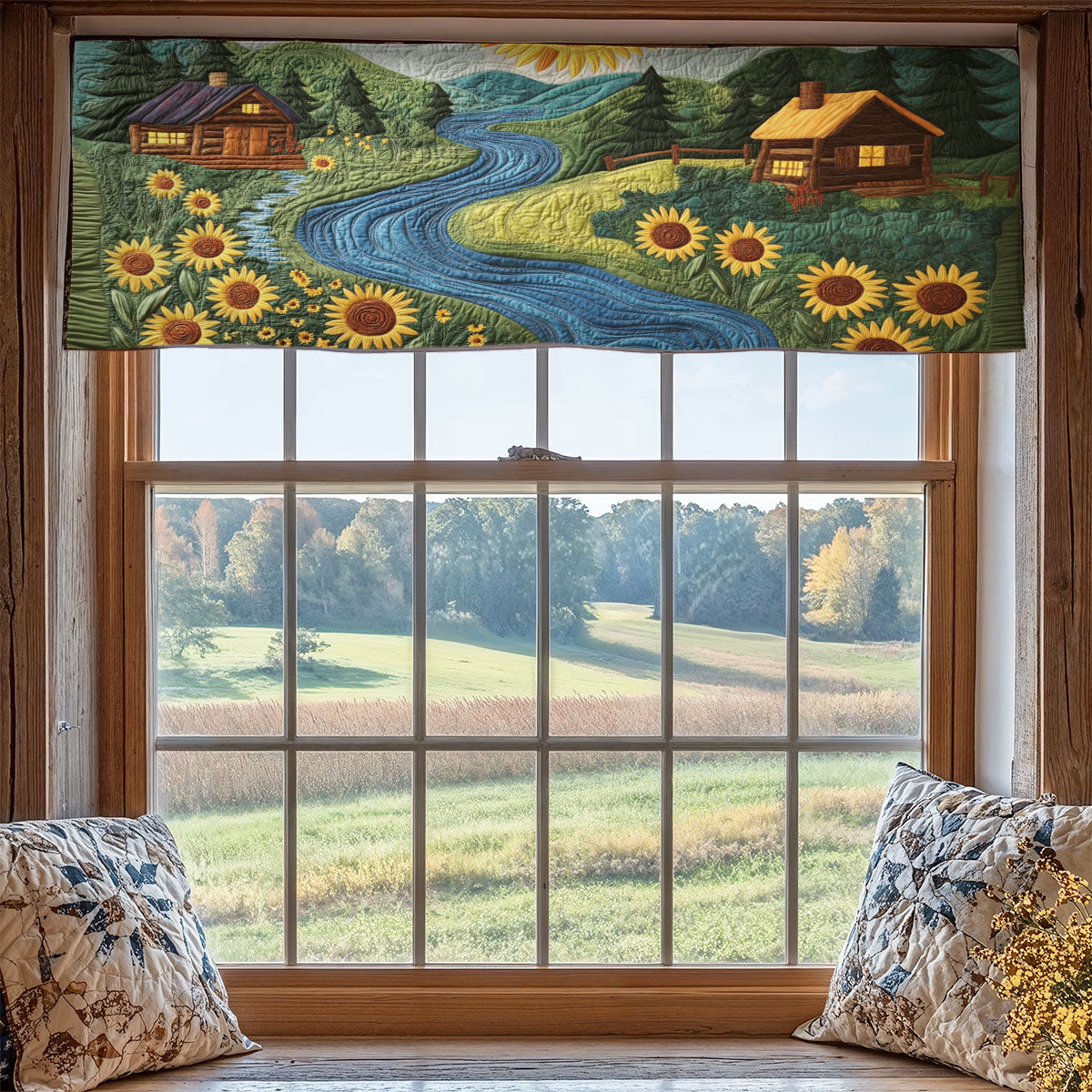 Peaceful Village WX1405034CL Quilted Valance