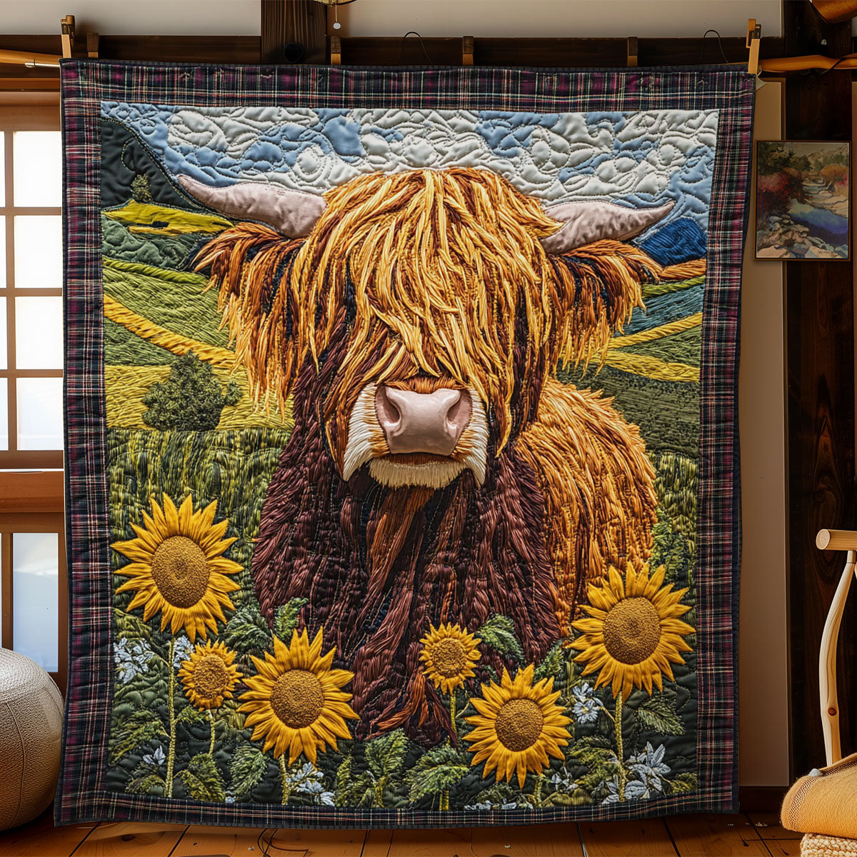 Highland Cow Bloom WN1707022CL Quilt