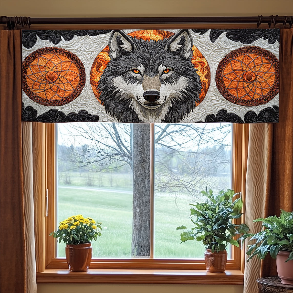 Native Wolf WJ0705022CL Quilted Valance