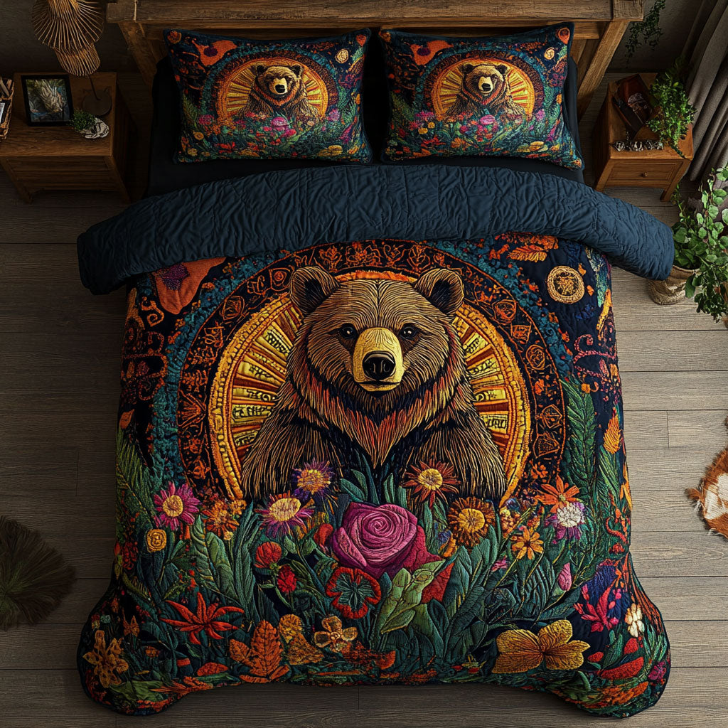 Sacred Bear Bloom WY2104034CL Duvet Cover Set