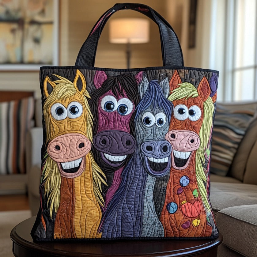 Goofy Horse XR3009018CL Quilted Tote Bag