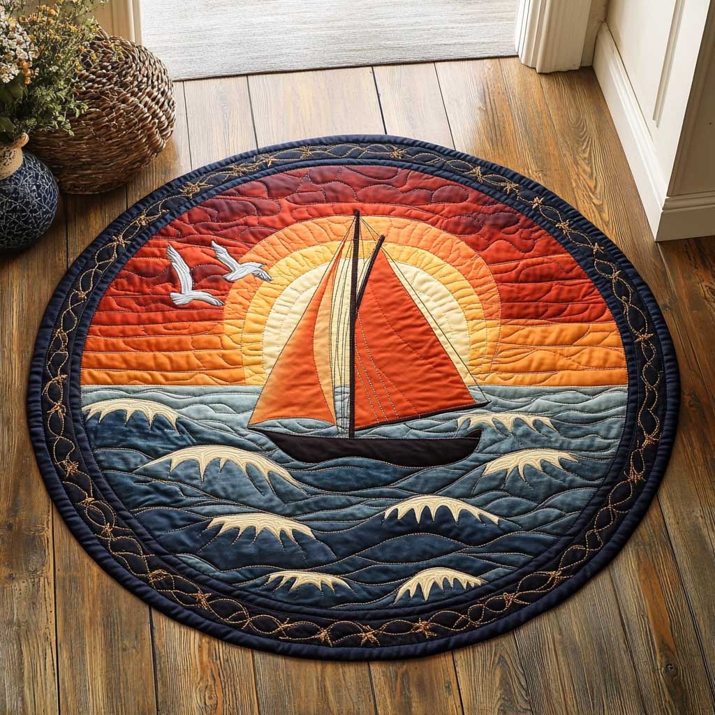 The Red Boat CQ2205013CL Quilted Round Mat
