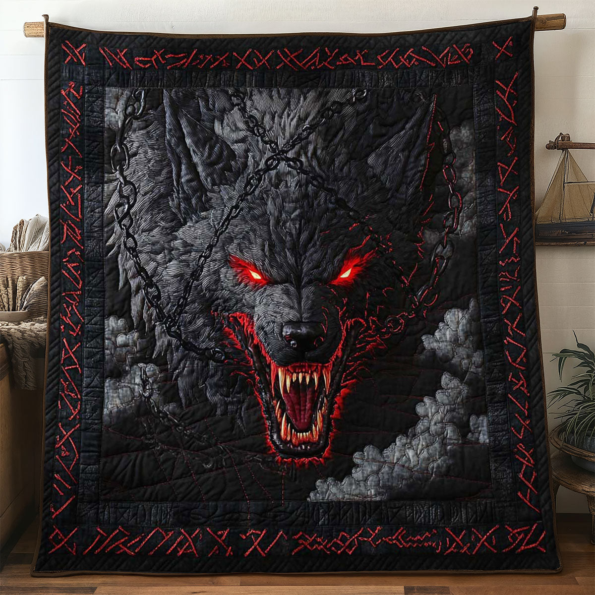 Wolf Of Fire Eyes WN1904066CL Quilt