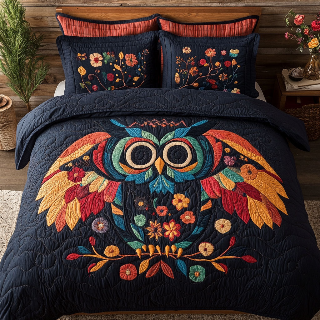 Flower Owl WJ1403039CL Duvet Cover Set