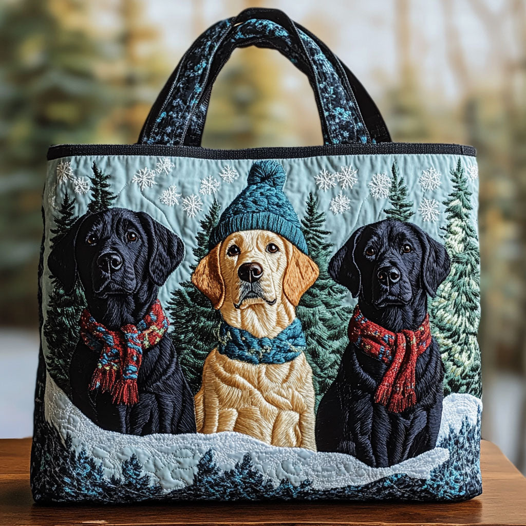 Christmas Labrador CW3010002CL Quilted Tote Bag