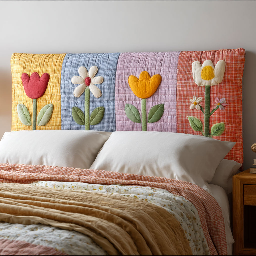 Bright Petals CP2912034CL Quilted Headboard Slipcover