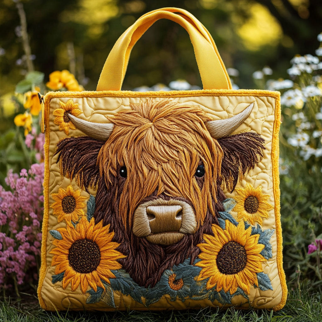 Highland Cow CW3009020CL Quilted Tote Bag