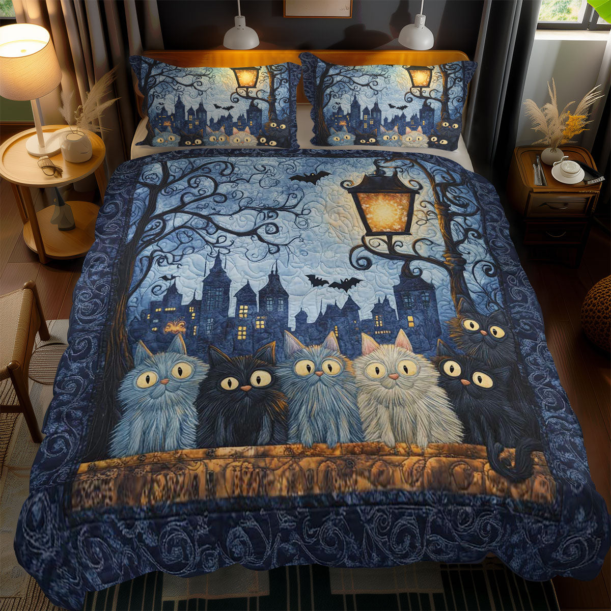 Silly Cat Shadow Play WN1103155CL Duvet Cover Set